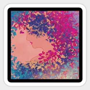 Jungle princess portrait Sticker